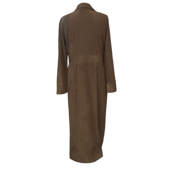 AGB Byer California vintage brown suede like button down maxi dress size 12 - Picture 3 of 7
